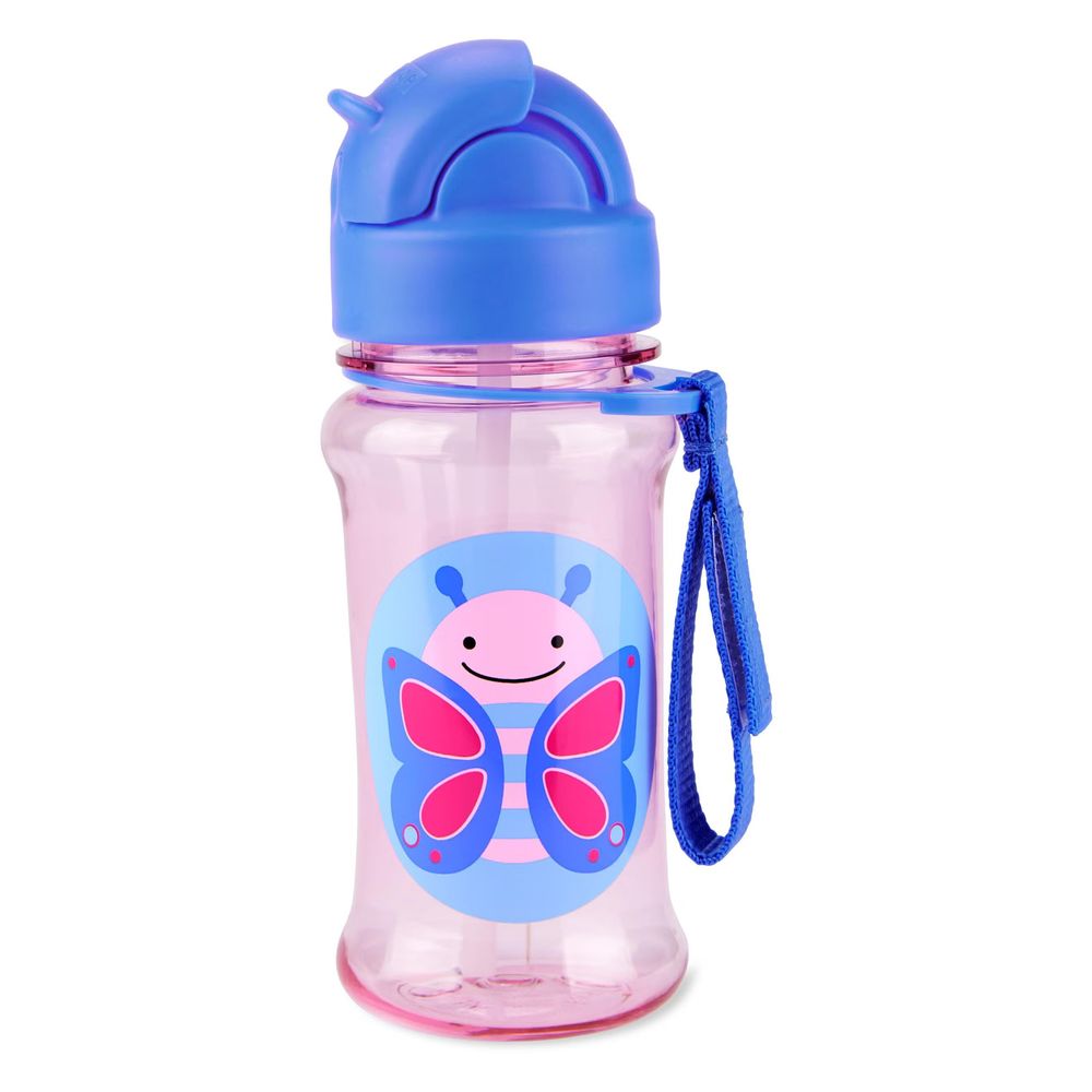 SkipHop - Zoo Tritan Straw Bottle - Butterfly - 355ml