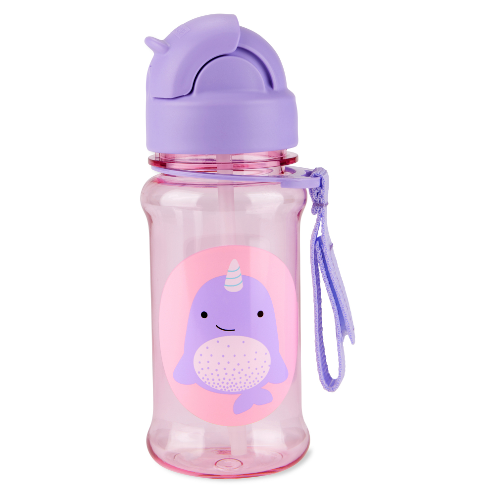 Skiphop - Zoo Tritan Kids Straw Bottle - Narwhal - 355ml