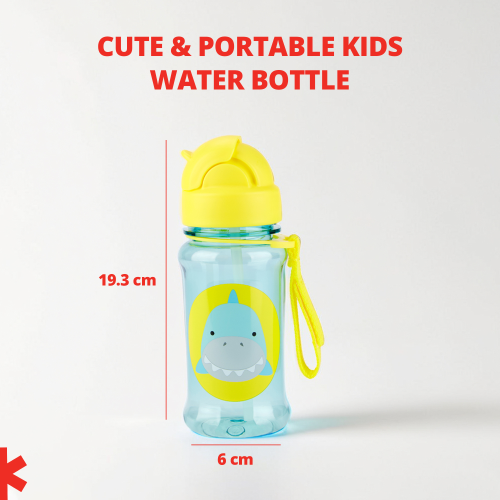 Skiphop - Zoo Tritan Kids Straw Bottle - Shark - 355ml