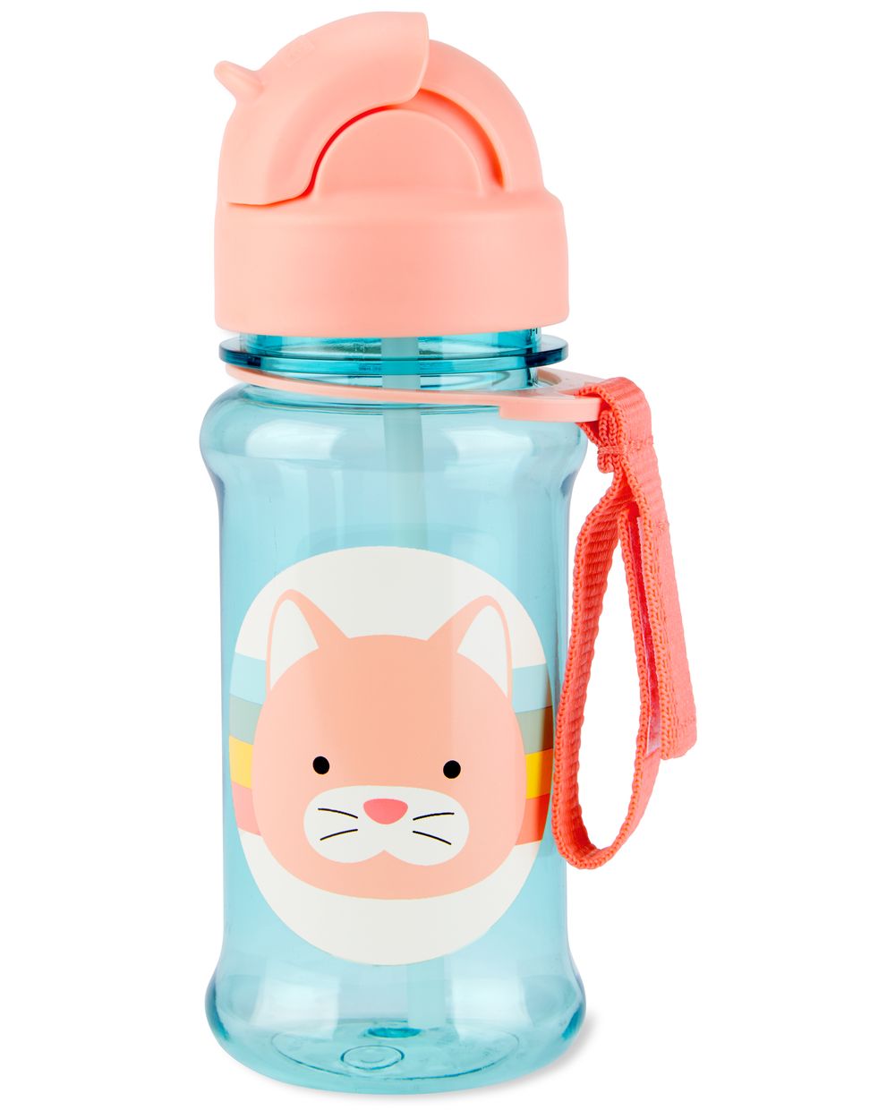 SkipHop - Zoo Tritan Straw Bottle - Cat - 355ml