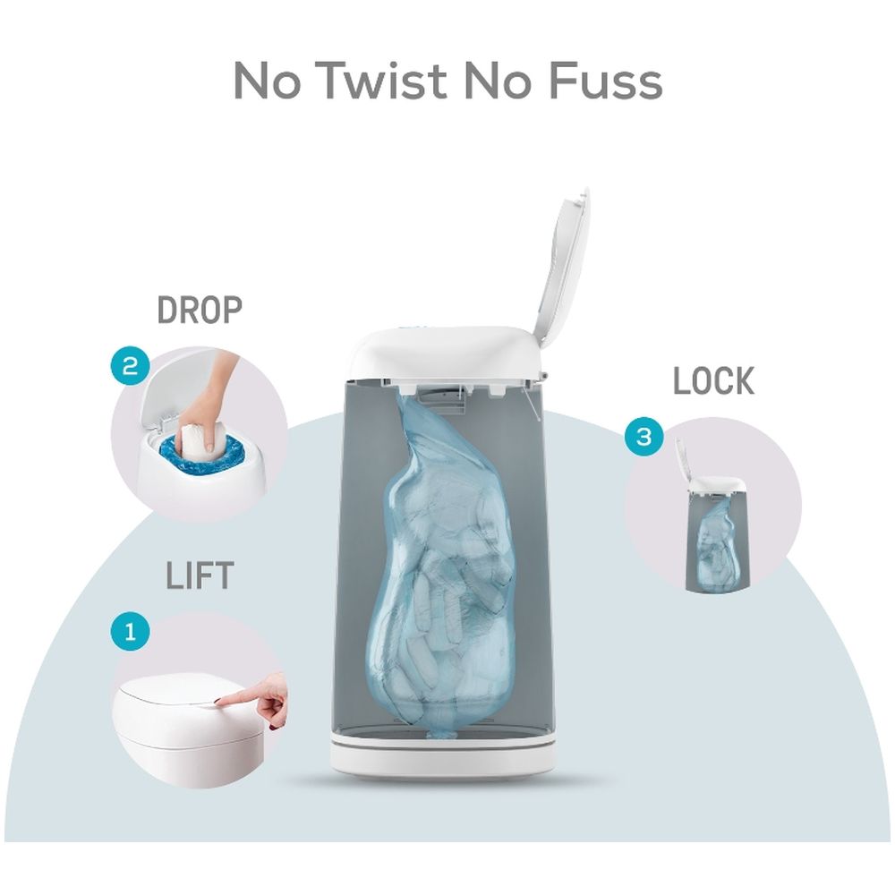 آنجل كير - أكياس إعادة تعبئة سلة الحفاضات دريس أب ثمانية الشكل - عدد 9