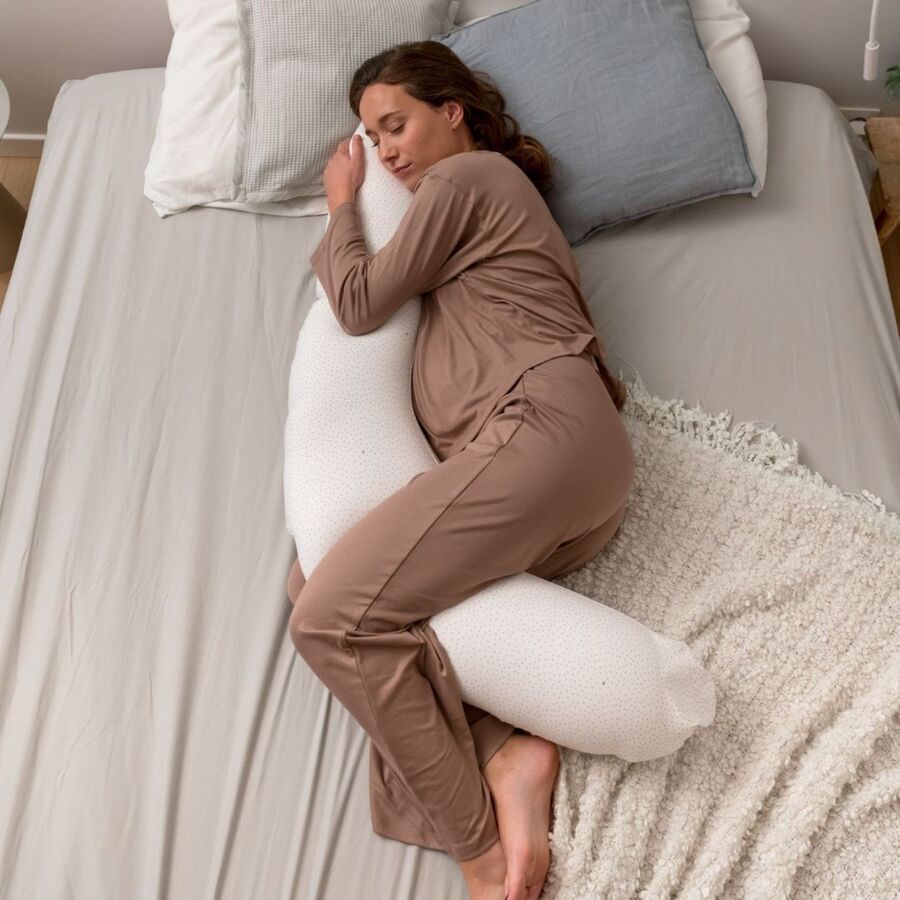 Doomoo - Buddy Maternity Pillow - Silver Dots