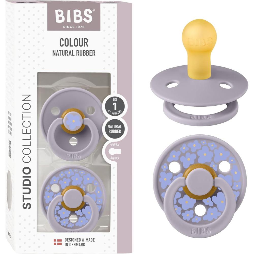 Bibs - Studio Colour Pacifier - Jasmine Fossil Grey Mix - Size 1 - 2pcs