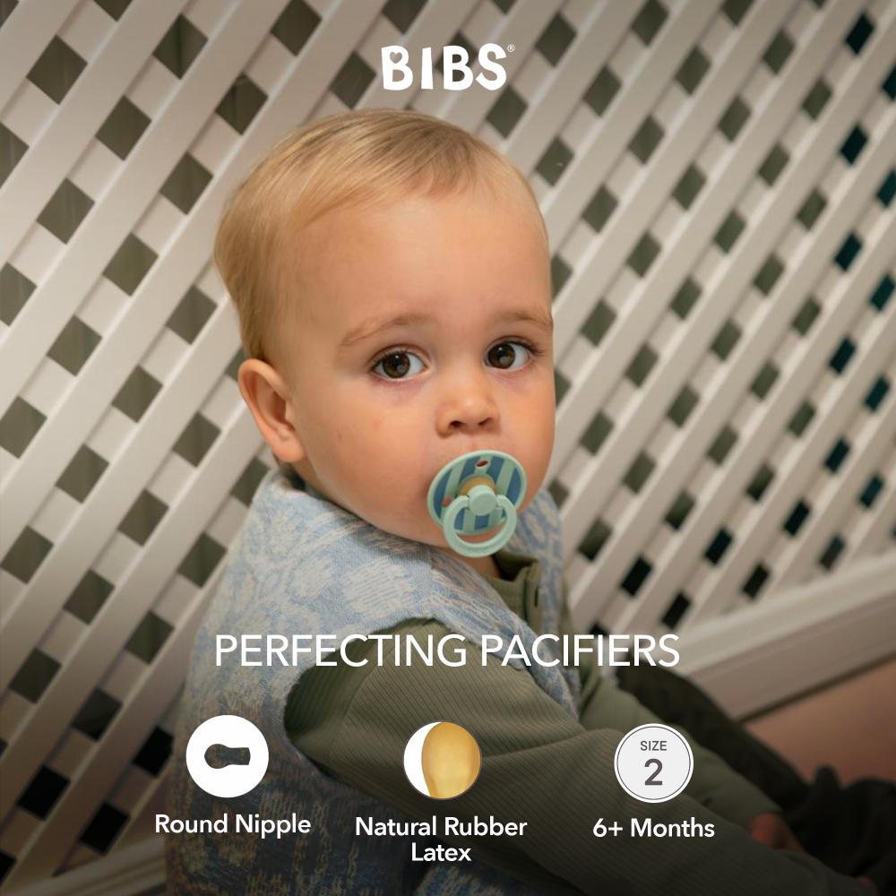 بايبس - مجموعة لهاية لاتكس مستديرة ملونة من قطعتين مقاس 2 - بنزين نعناع شمالي