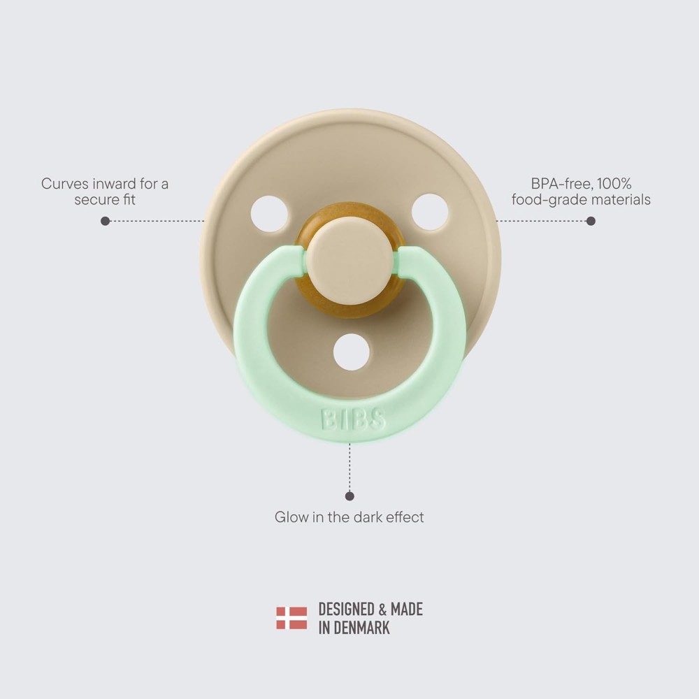 Bibs - Colour Glow Pacifier - Sage/Cloud - Size 3 - 2pcs