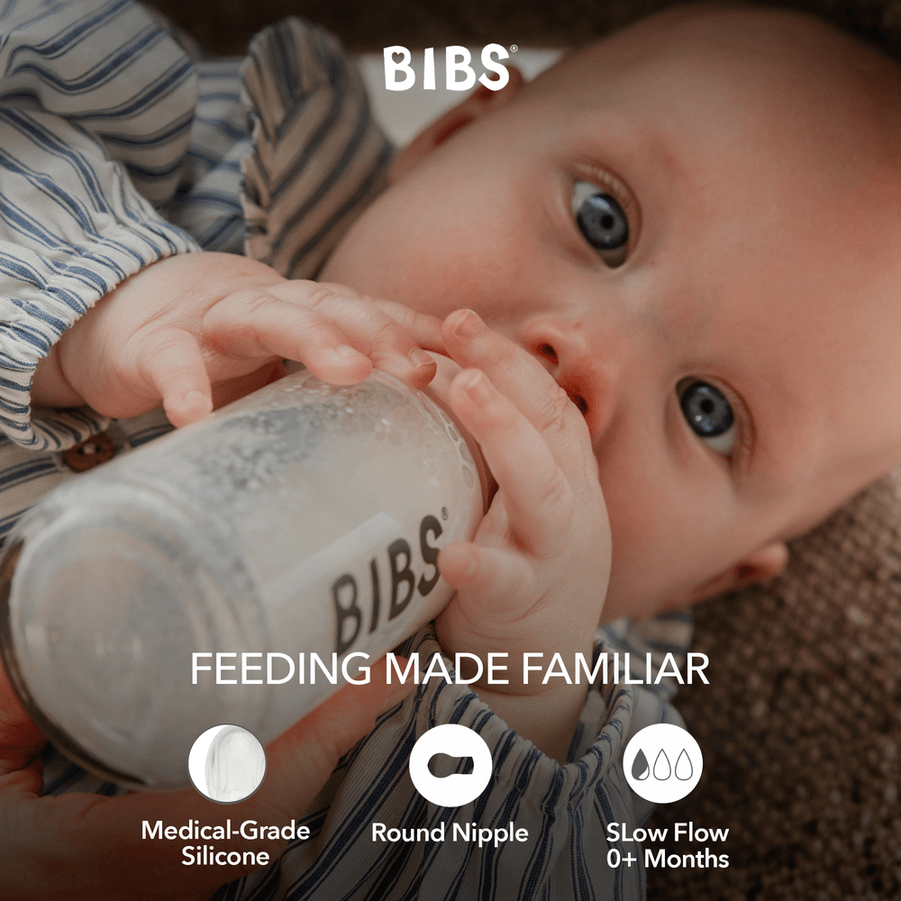 Bibs - Silicone Baby Bottle Nipple Fast Flow Pack of 2 - 6M+