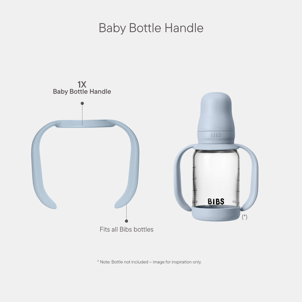 Bibs - Baby Bottle Handle Only - Baby Blue