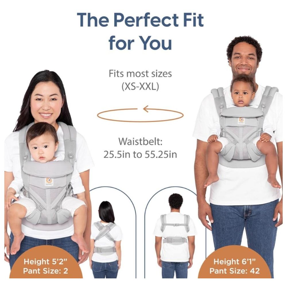 إرغو بيبي - شيالة مواليد أواي - رسمة جرافيكية - رمادي