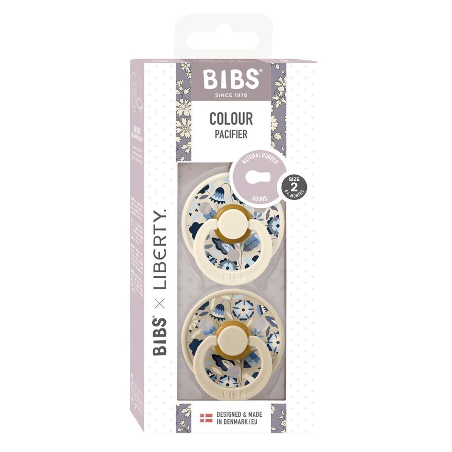 Bibs - Liberty Colour Bobo Pacifier - Size 2 - Ivory Mix - 2 Pcs