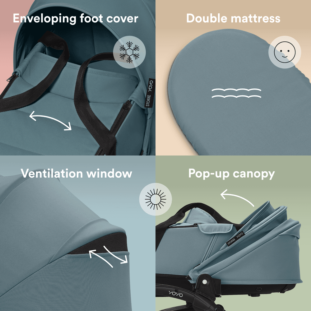 ستوك - عربية أطفال يويو3 مع مجموعة حديثي الولادة و6+ ملون - متعدد الألوان