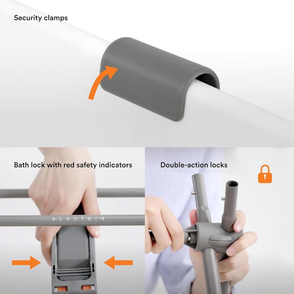 Stokke - Flexi Bath Tub With Newborn Support & Stand Set - White/Grey - 3 Pcs