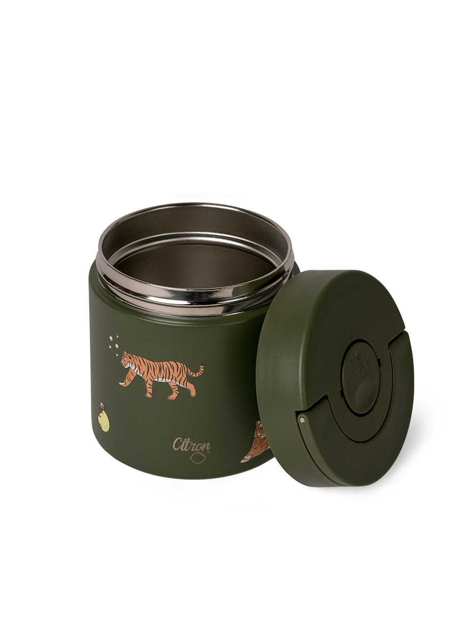 Citron - Tiger Design Food Jar - Green - 350ml