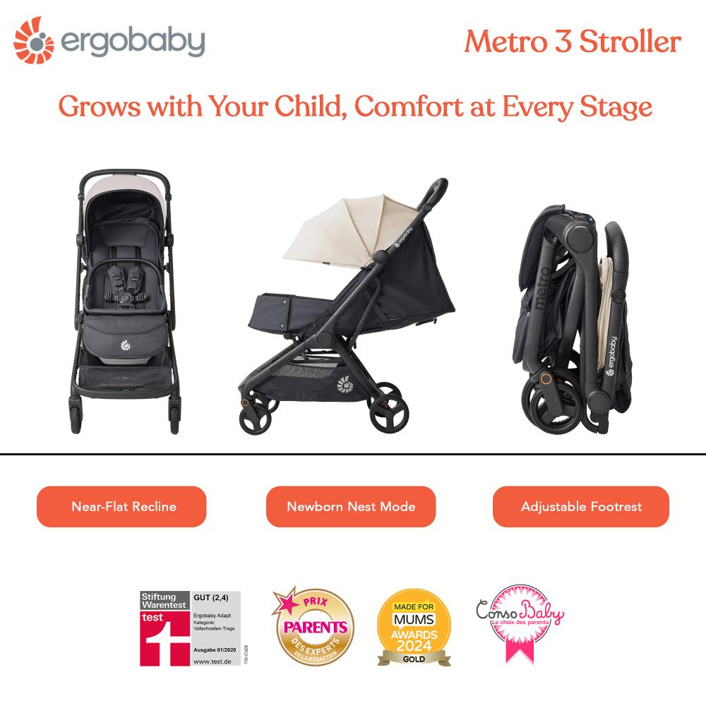 Ergobaby - Metro 3 Stroller - Natural Beige