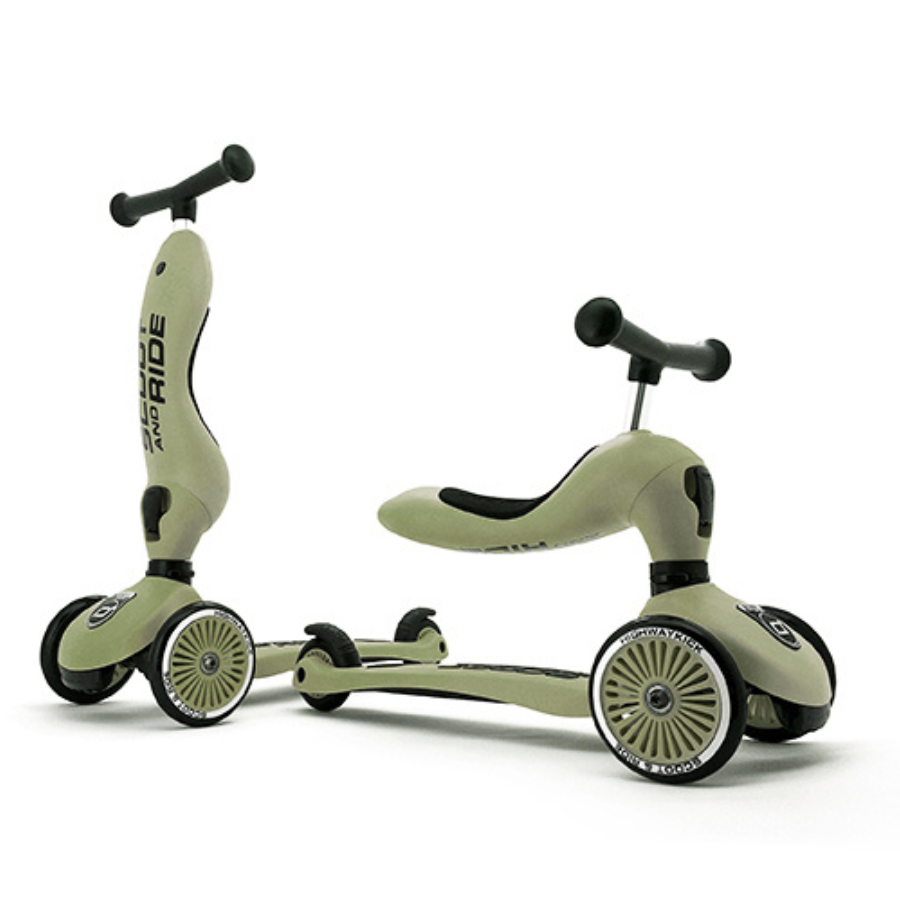 Scoot & Ride 2-in-1 Highwaykick 1 Scooter – Olive