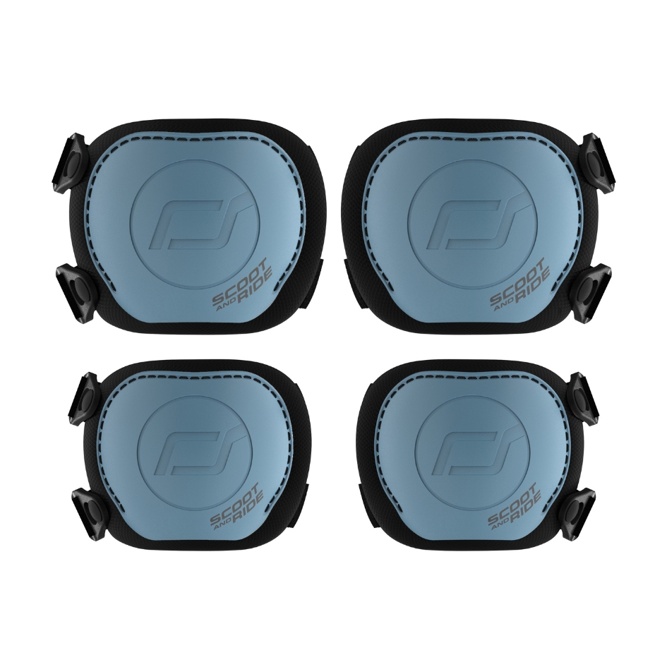 Scoot & Ride - Protective Knee And Elbow Pad Set - Steel - XXS - 4 Pcs