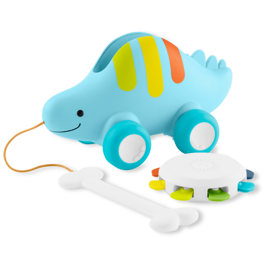 Skiphop - Explore And More 3-in-1 Baby Musical Pull Toy - Dinosaur