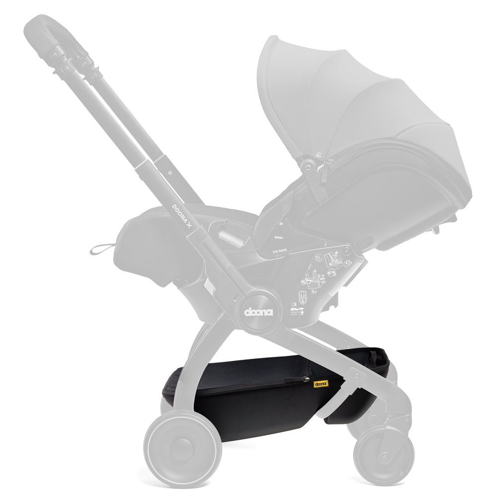 دونا - سلة تخزين لعربية الأطفال اكس - أسود