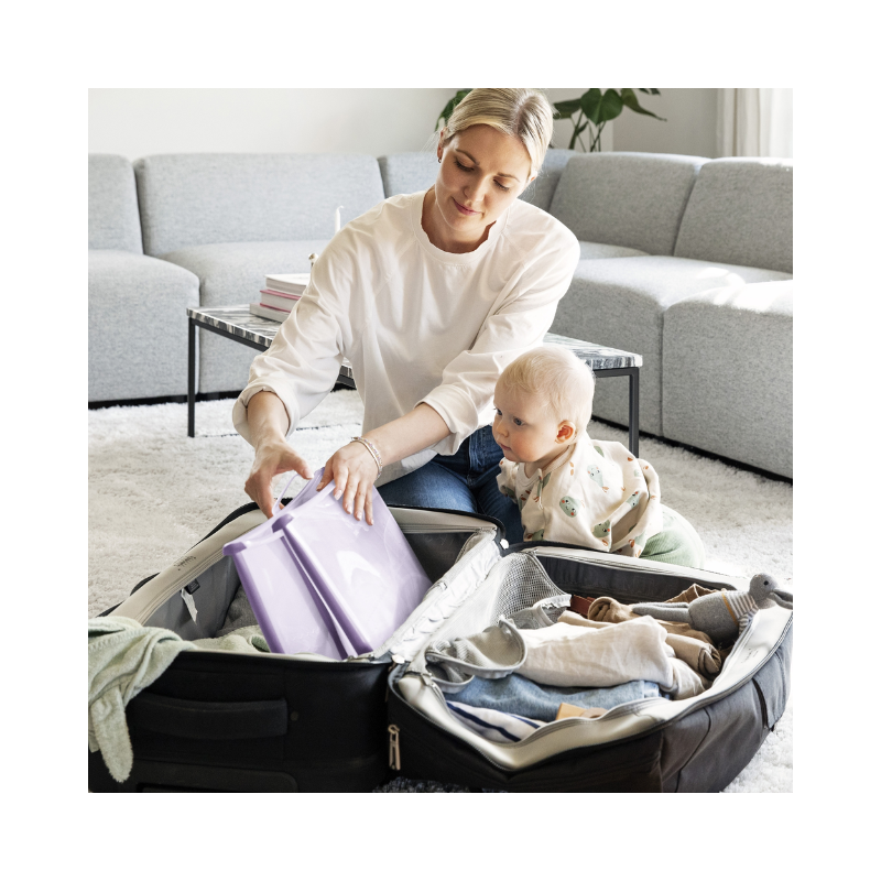 ستوك - حوض استحمام فليكسي وسدادة تصريف - بيج - عدد 2