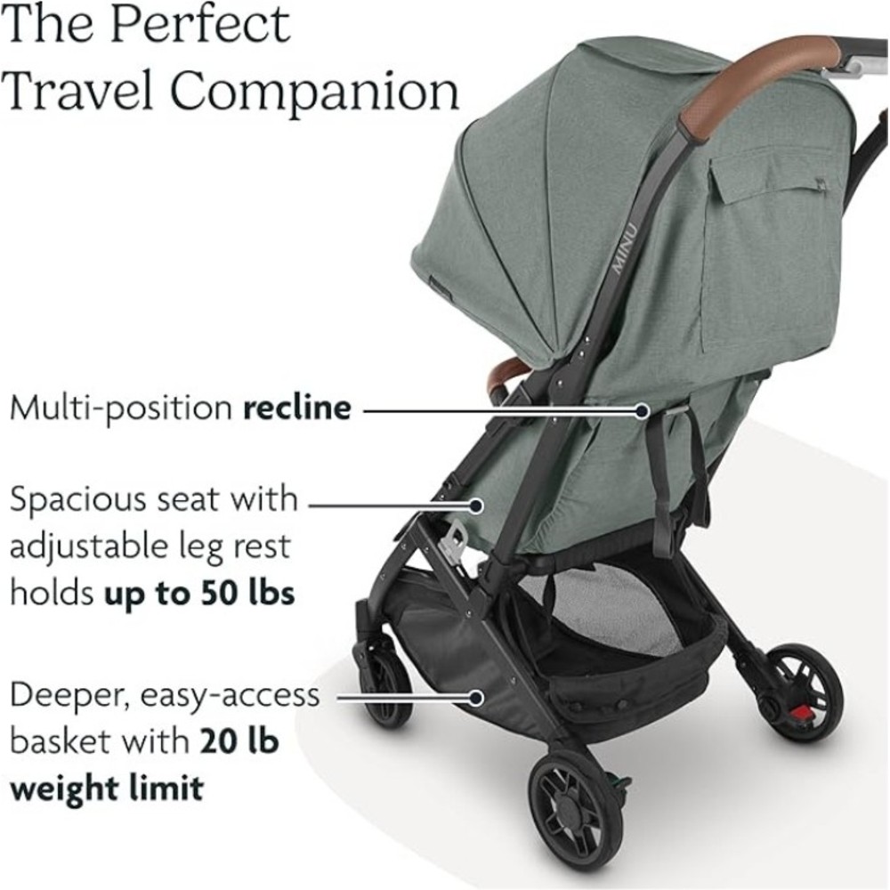 Uppababy - Minu V2 Lightweight Stroller - Stella - Grey Melange