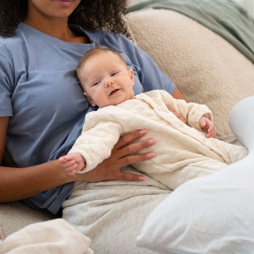 دومو -وسادة الحمل الصغيرة ماكسي - رمادي منقط - مقاس XXL