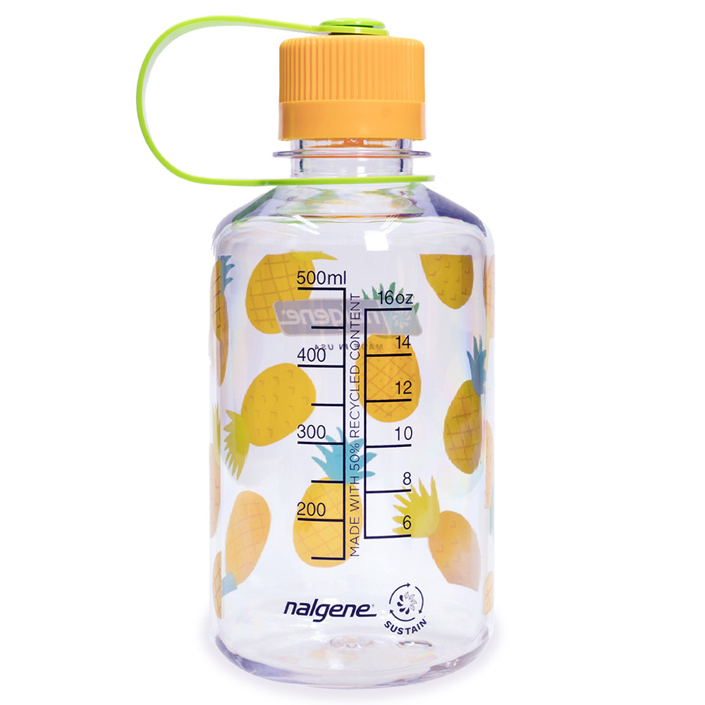 Nalgene - Narrow Mouth Tritan Renew Clear Pineapple Print Bottle - 475ml