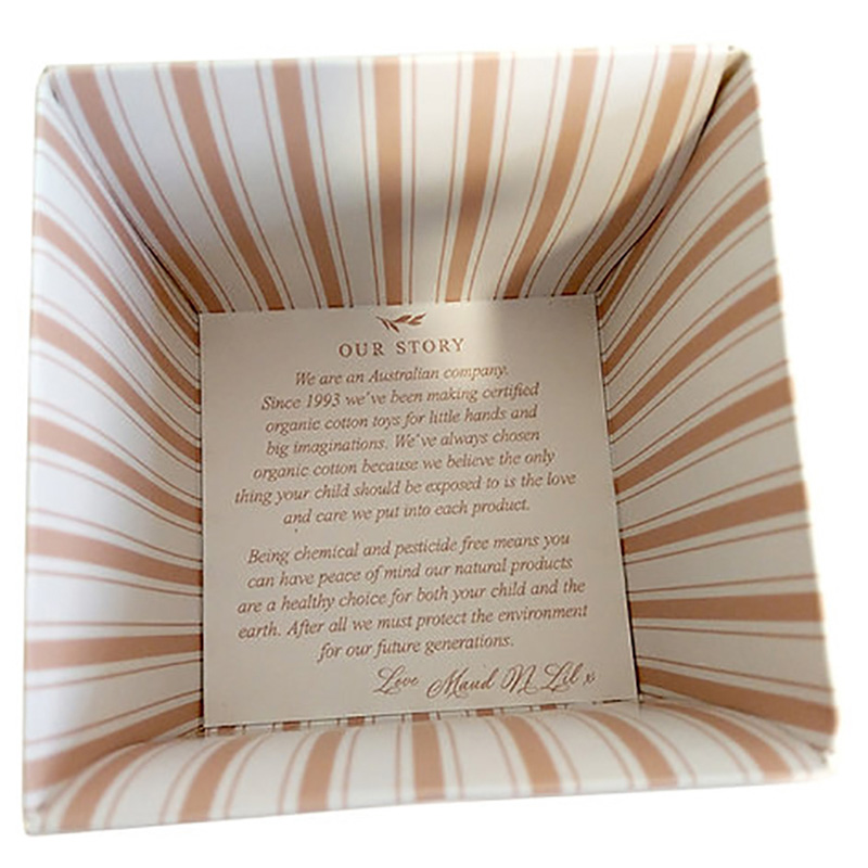 مود ان ليل - دب صغير عضوي في صندوق هدايا - أبيض/رمادي