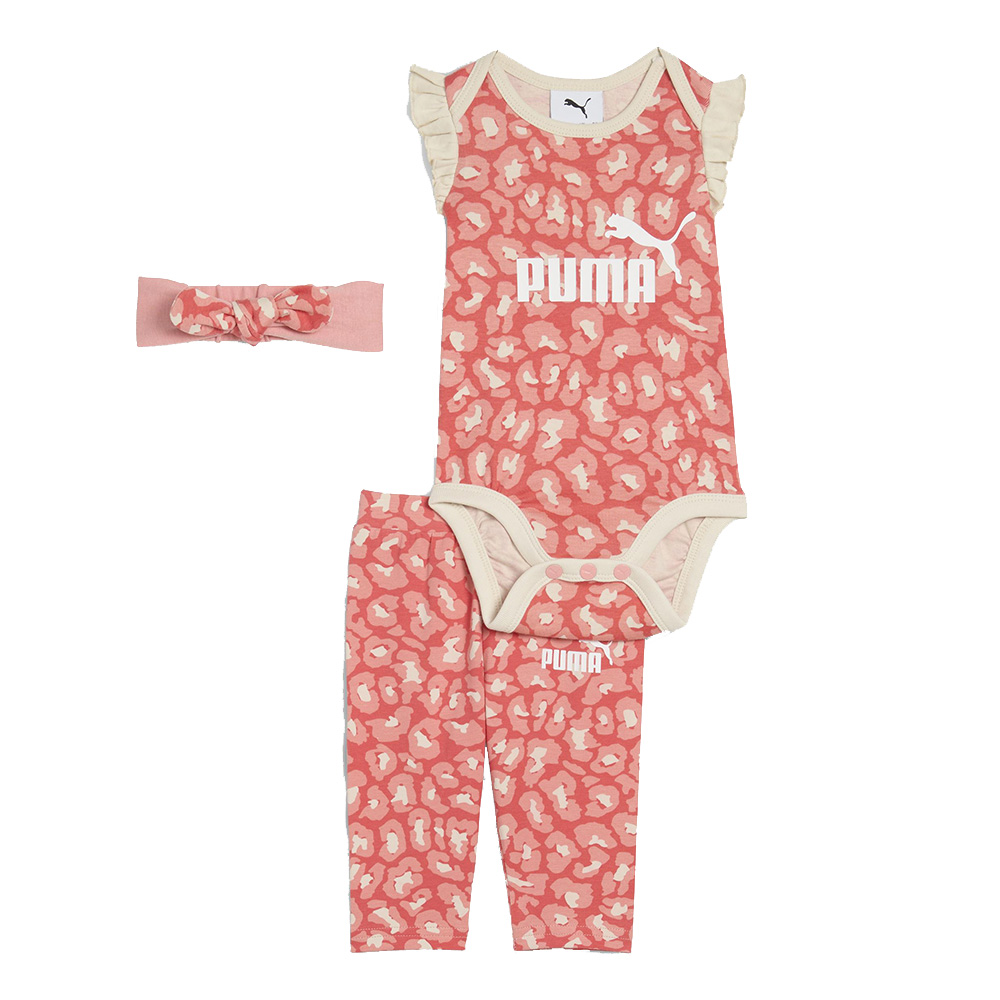 Puma - 3pc-Set - Minicats Bodysuit, Pants & Headband - Peach