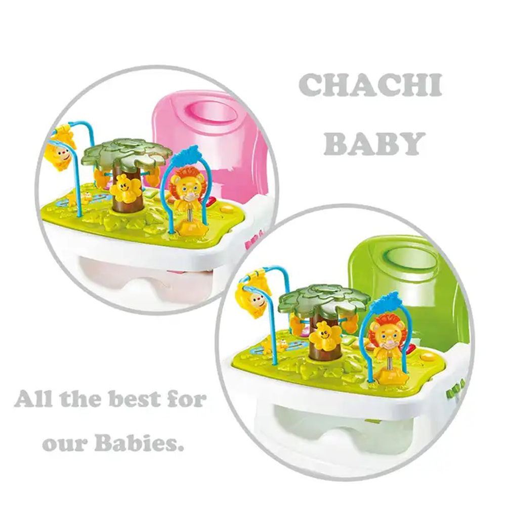 Little Angel Baby Feeding Chair With Booster Seat & Tray - Green