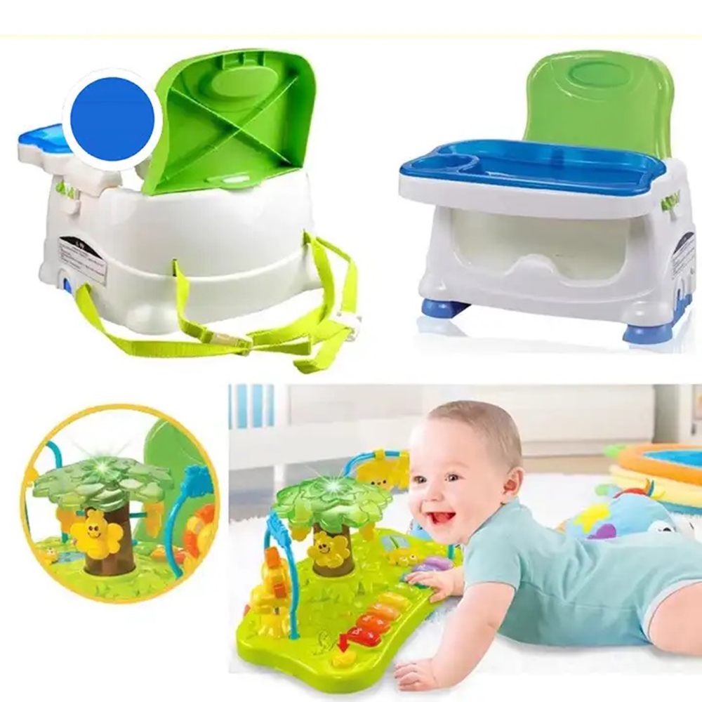 Little Angel Baby Booster Seat With Feeding Tray & Musical Activity Toy - Pink