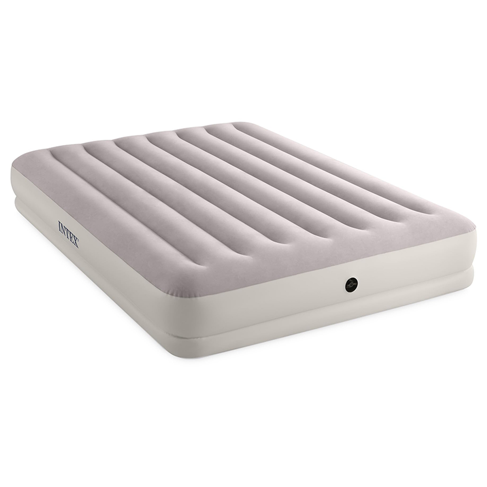 Intex - Dura-Beam Prestige Airbed With USB150 Air Pump - Queen