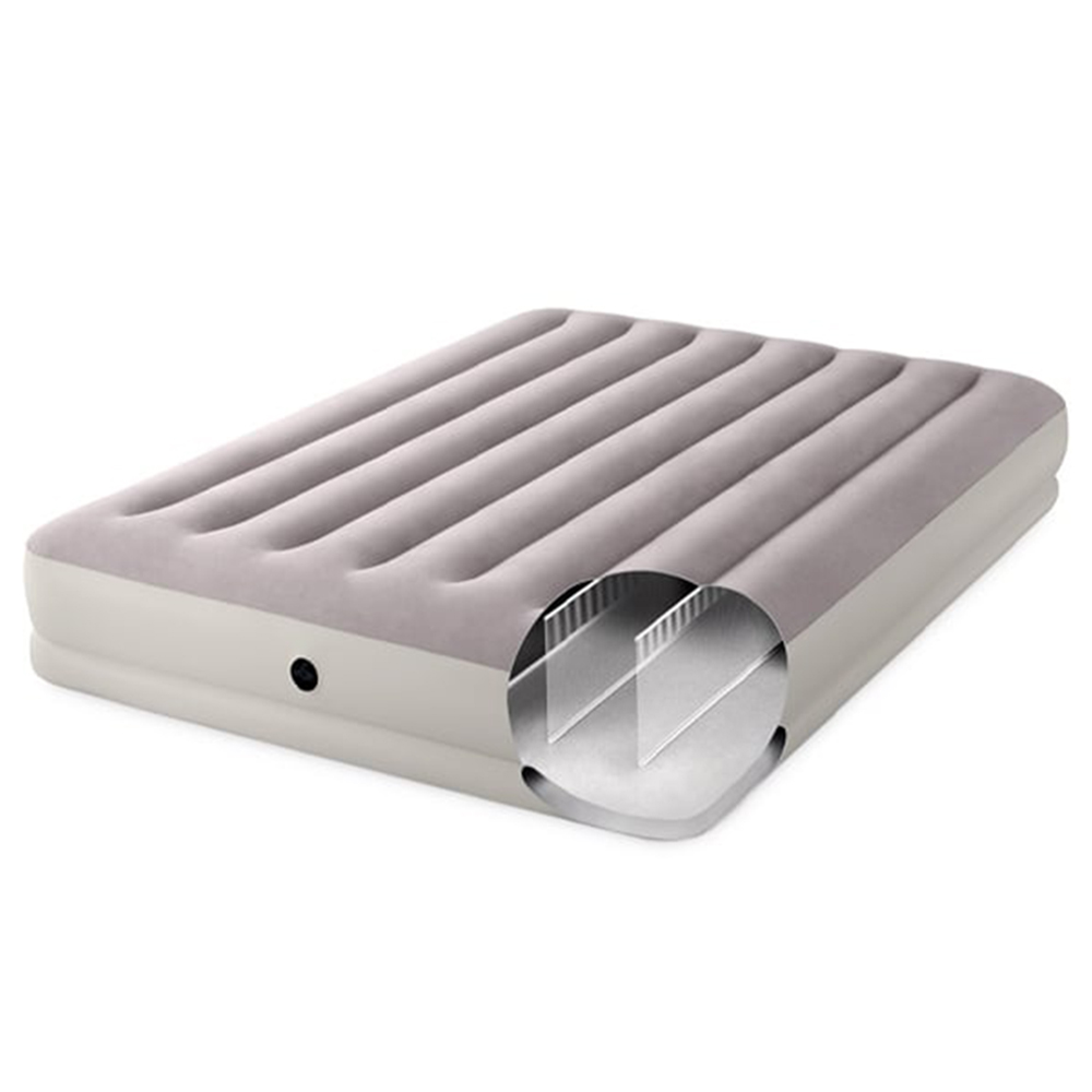 Intex - Dura-Beam Prestige Airbed With USB150 Air Pump - Queen