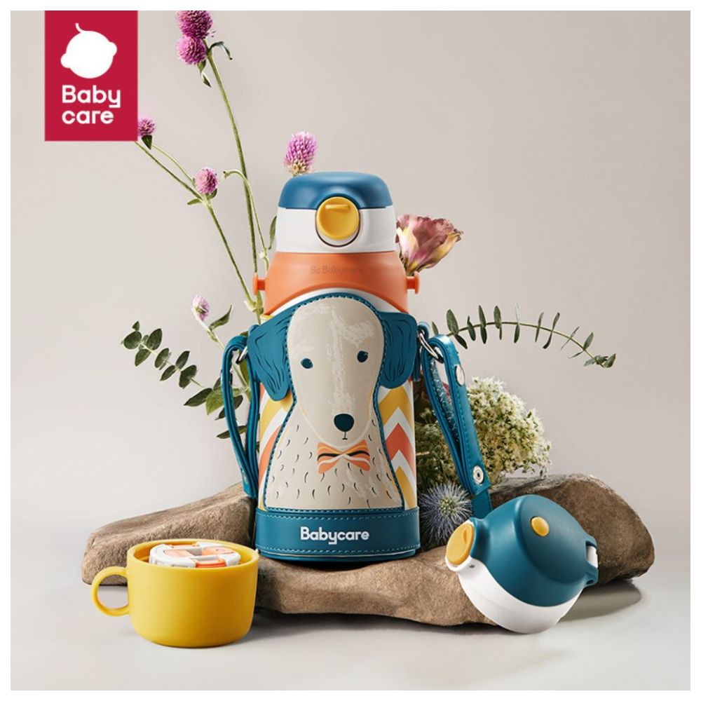 بيبي كير - زمزمية مياه مفرغة من الهواء ٣ في ١ مع شفاطة - كلب بيرنيز - ٦٠٠ مل