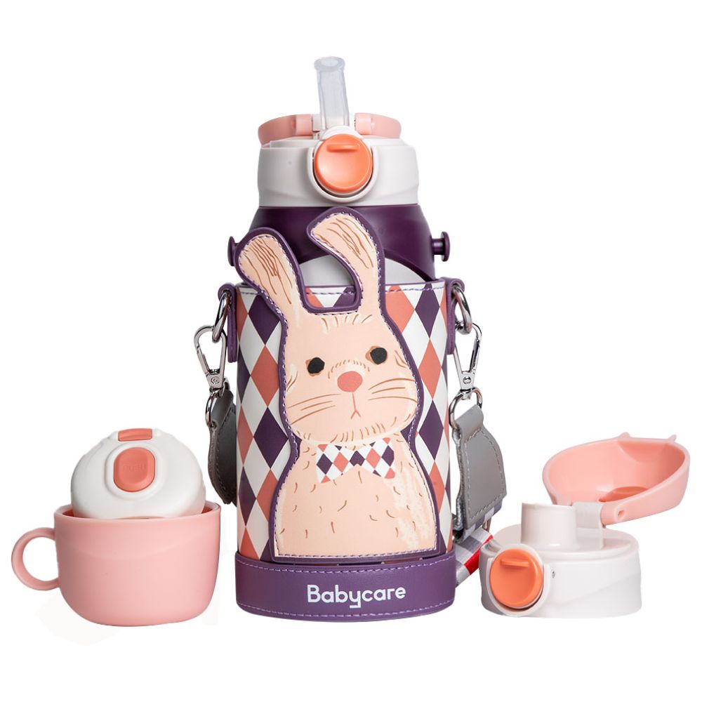 Babycare - 3 - in - 1 Vacuum Bottle With Straw - Blair Bunny - 600ml