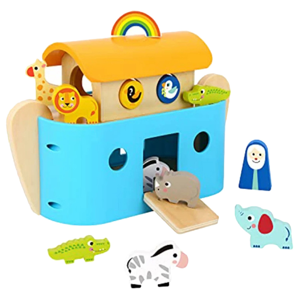 توكي تويز - سفينة نوح مع كتاب قصصي - 18 قطعة