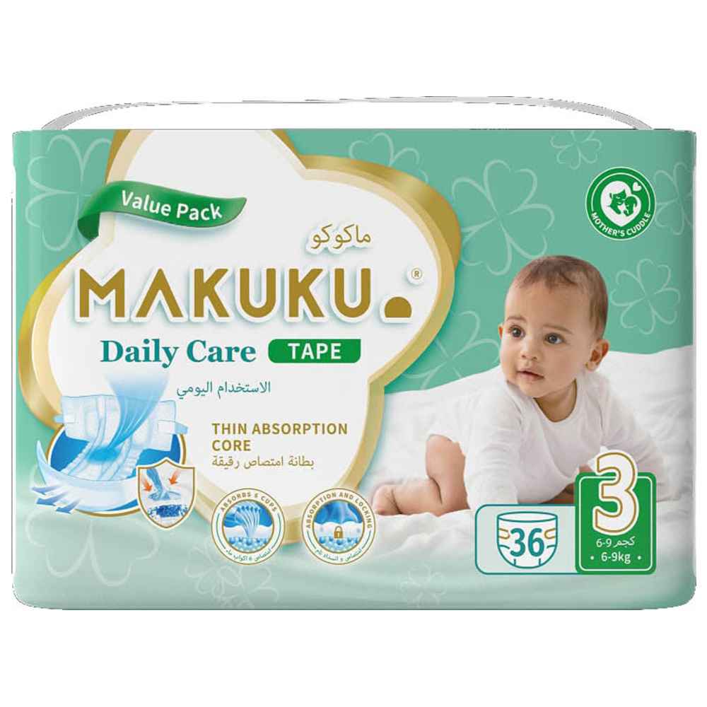Makuku - Diapers Daily Care Tape S3 - M - 6-11Kg - 36pcs