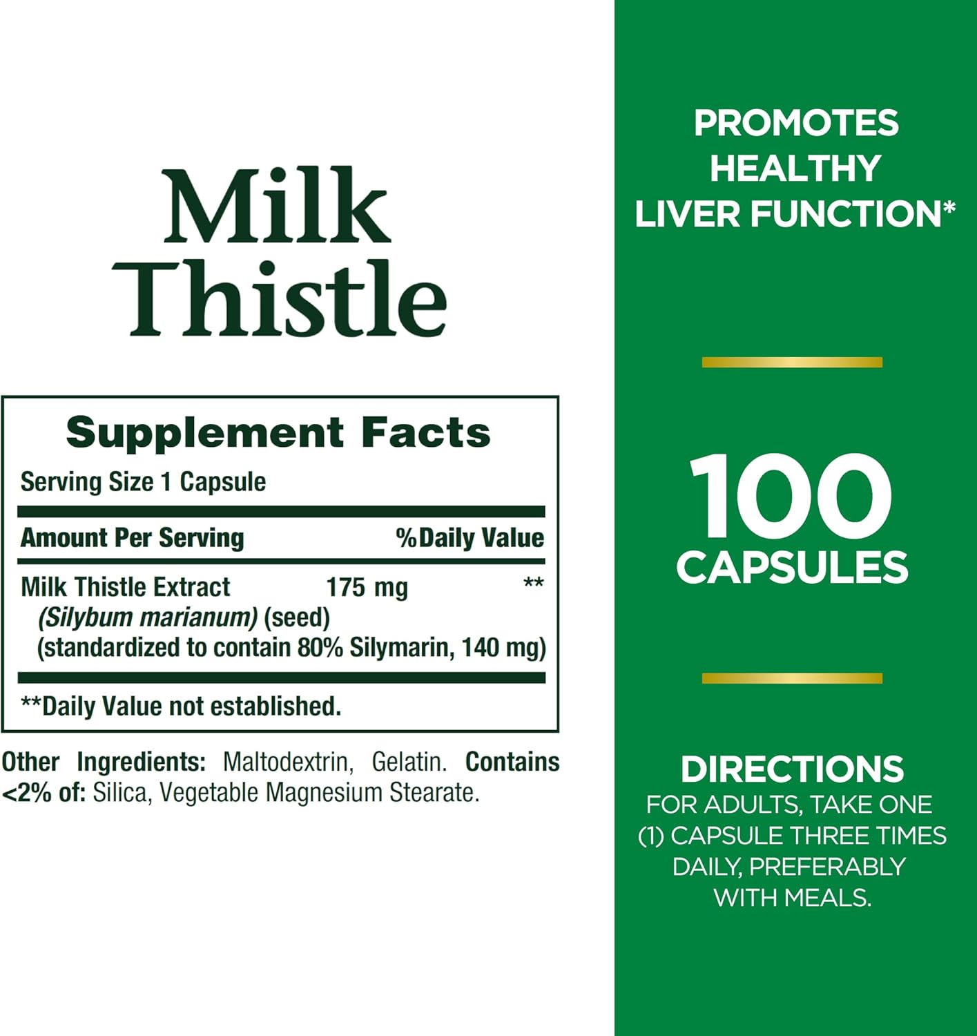 Nature's Bounty - Milk Thistle Softgels - 175mg - 100's