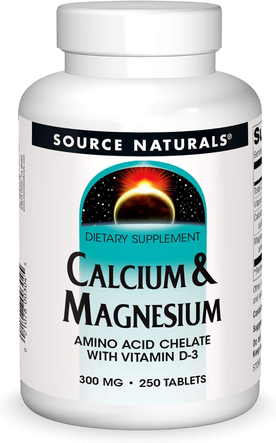 Source Naturals - Calcium & Magnesiium 300mg Tablets - 250 Pcs