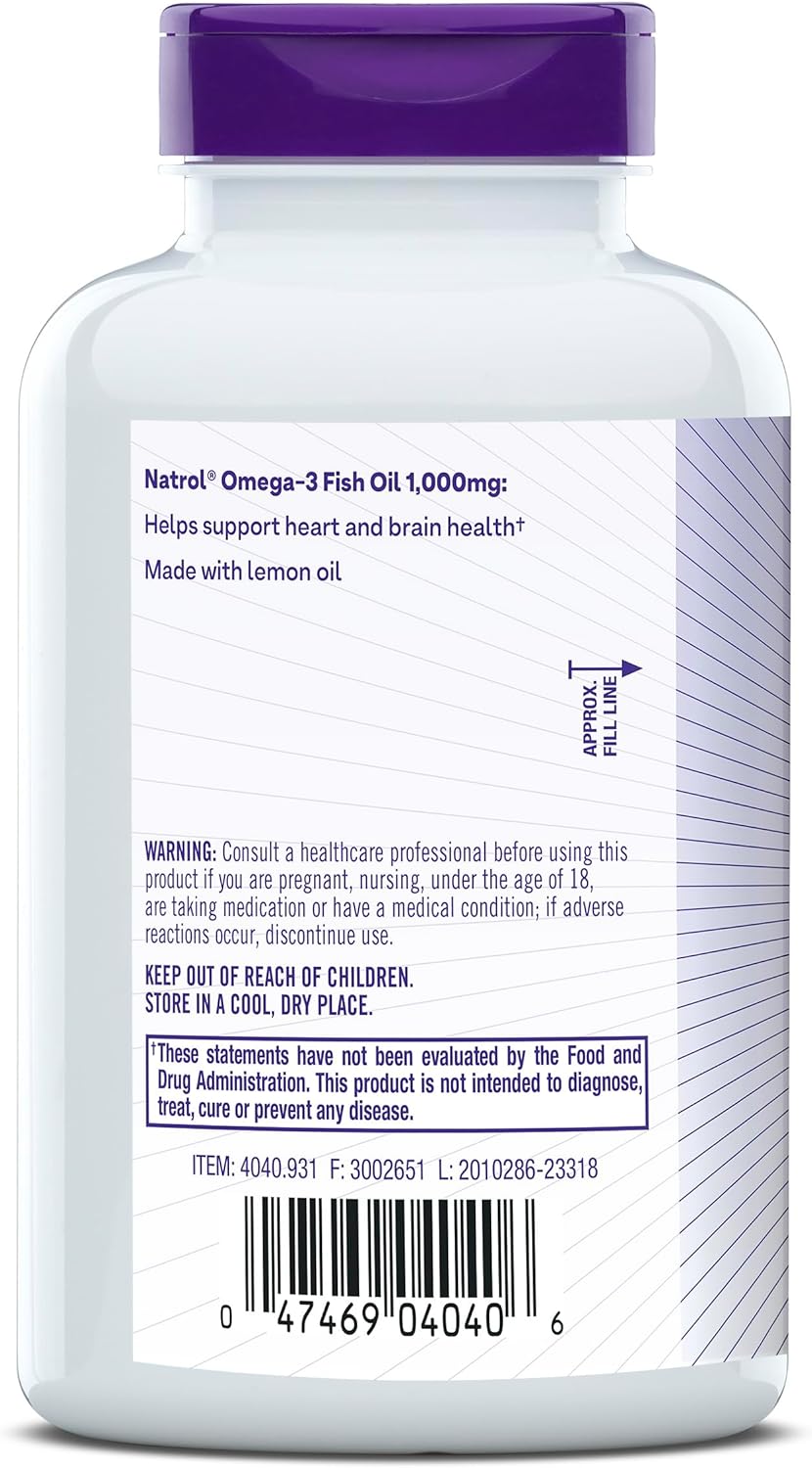 Natrol - Omega-3 Fish Oil 1000 mg Softgels - 150 Pcs