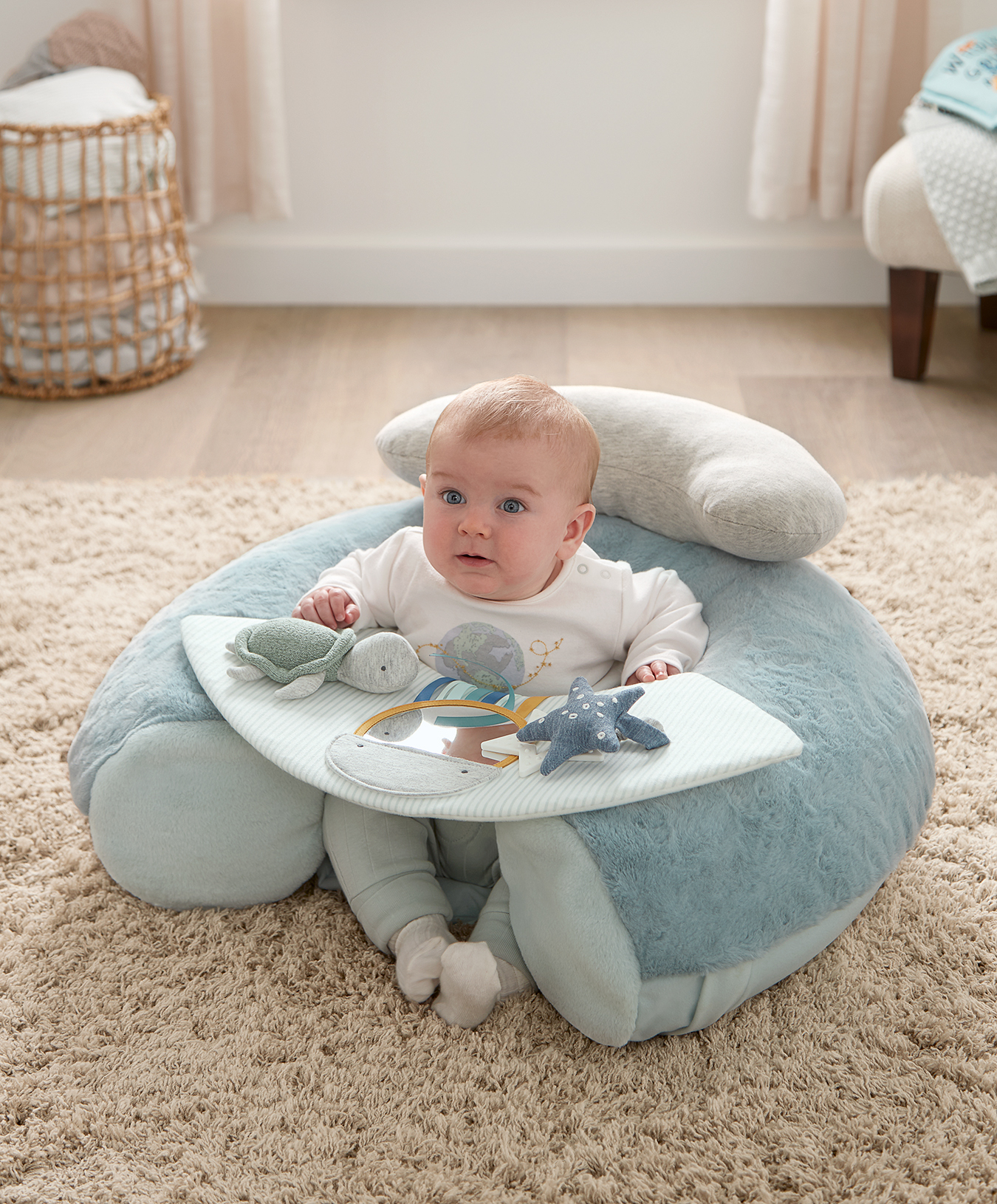 Mamas And Papas - Welcome to the World Sit And Play Bunny Interactive Seat - Blue