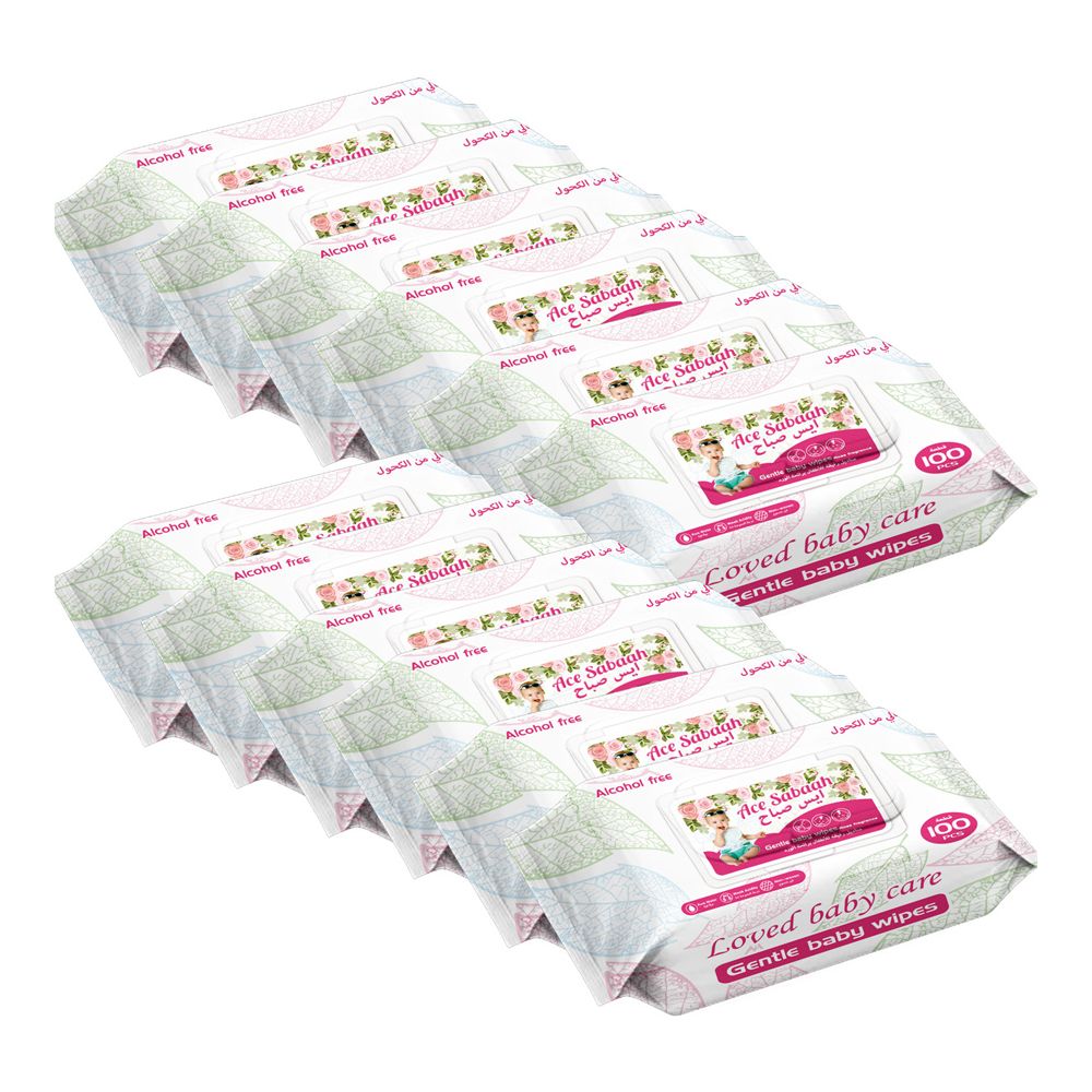 Ace Sabaah - Baby Wipes - Rose – Pack of 12