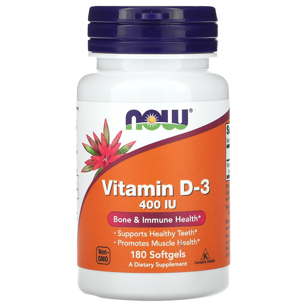 Now - Vitamin D-3 400 IU Strong Bones Softgels - 180's