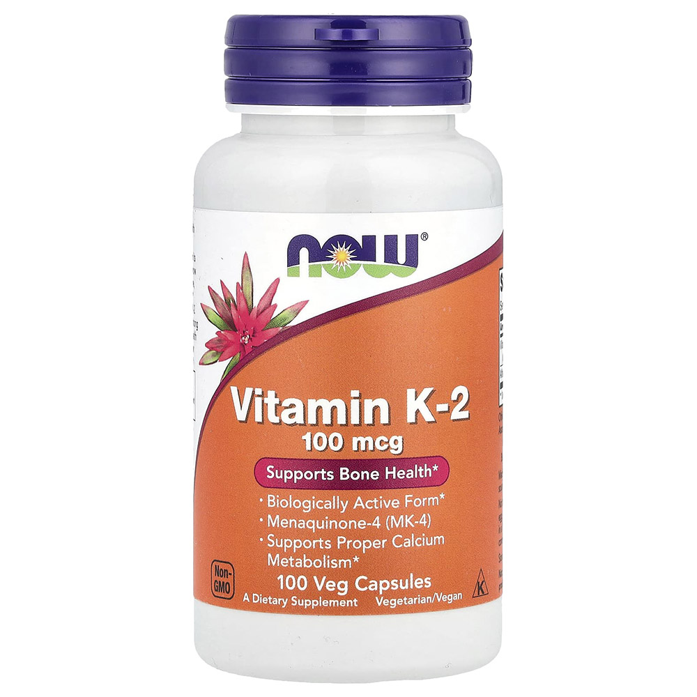 Now - Vitamin K-2 100mcg Menaquinone-4 Veg Capsules - 100's