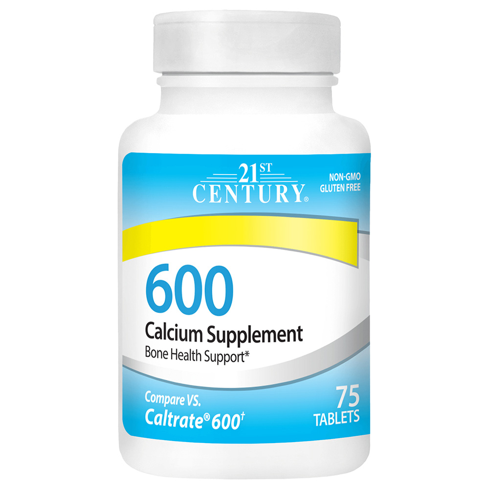 21st Century - 600 Calcium Supplement Tablets - 75's