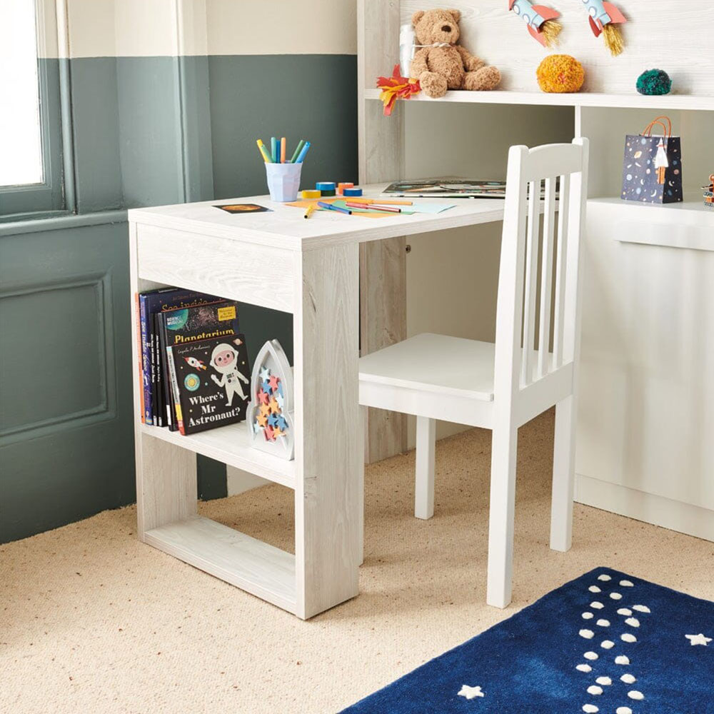 Homesmiths - Nelson Wooden Desk Chair - White