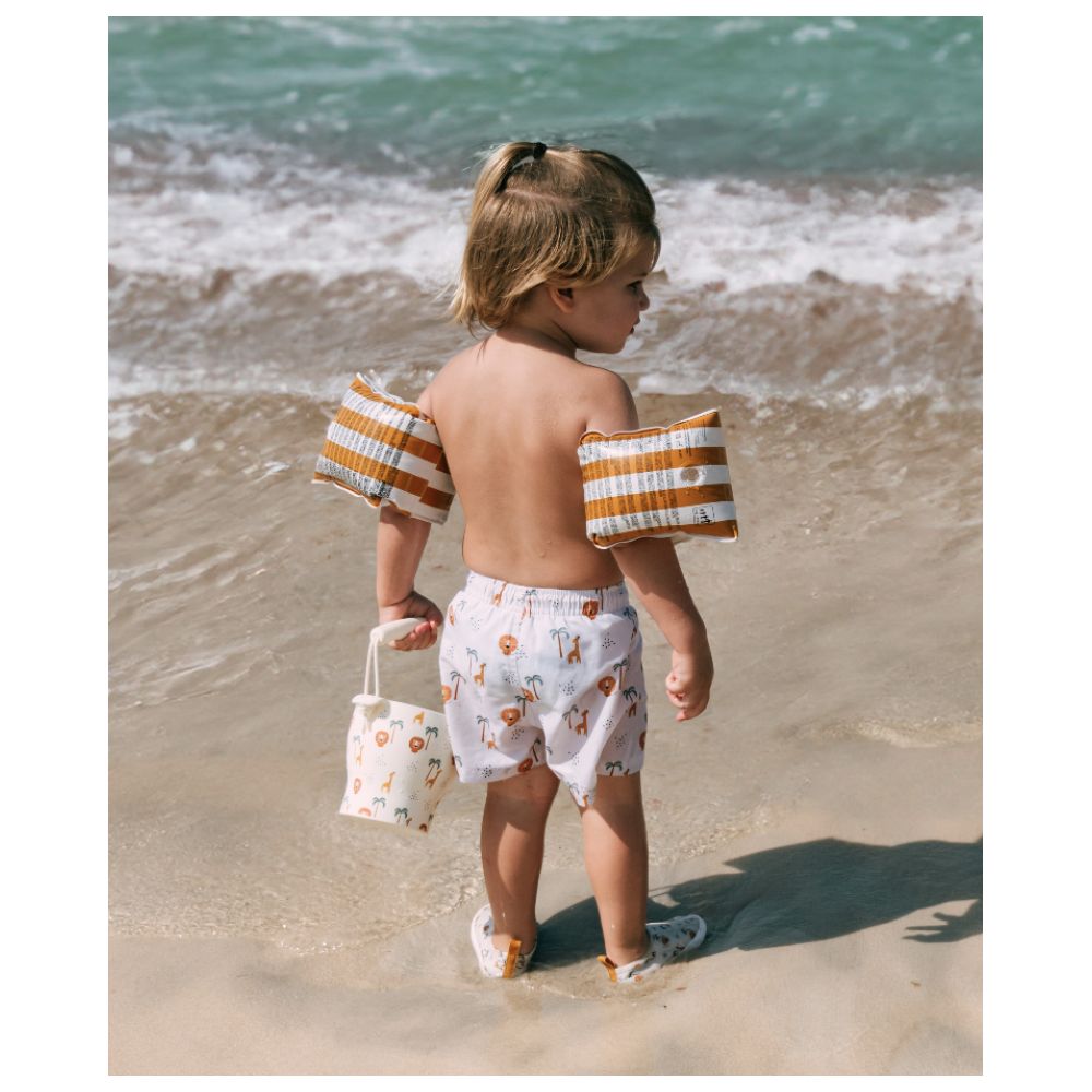 Swim Essentials - Striped Swimming Armbands - Yellow - 14x6x17 cm