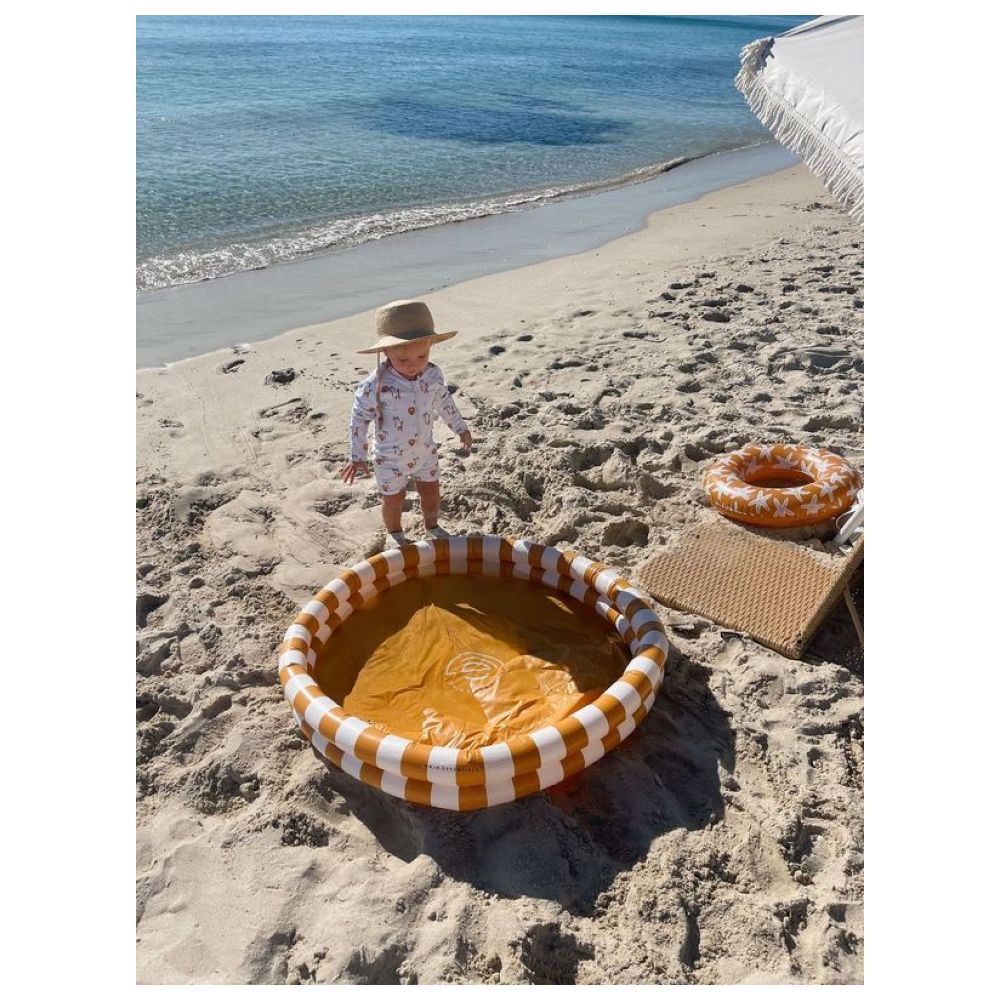 Swim Essentials - 2 Rings Yellow Stripes Children's Pool - 110 cm