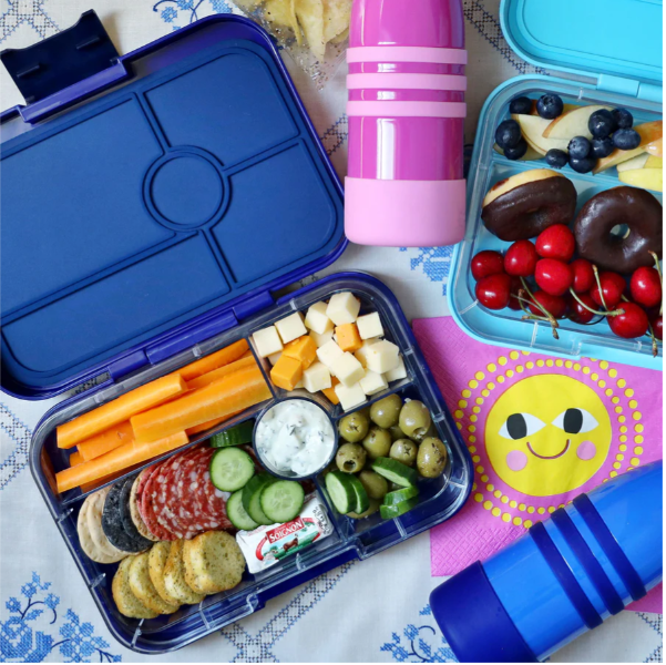 Yumbox - Tapas 5-Compartment Lunch Box With Jungle Tray - Monte Carlo Blue