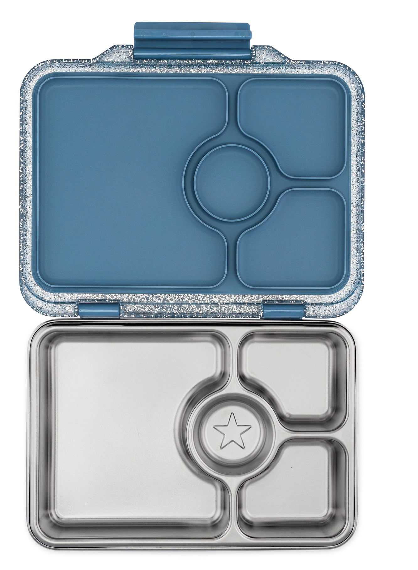 Yumbox - Pret Paris 4-Compartment Bento Box - Glitter Blue