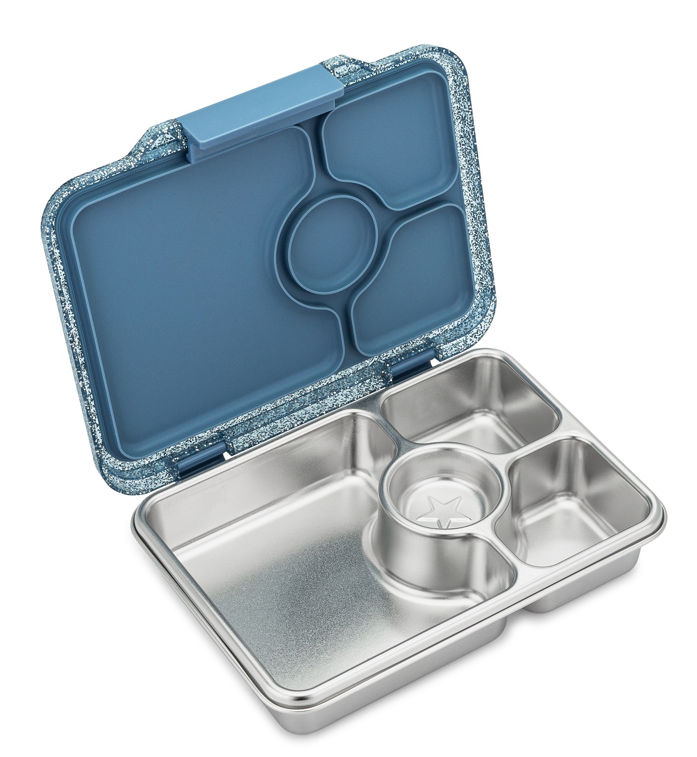 Yumbox - Pret Paris 4-Compartment Bento Box - Glitter Blue