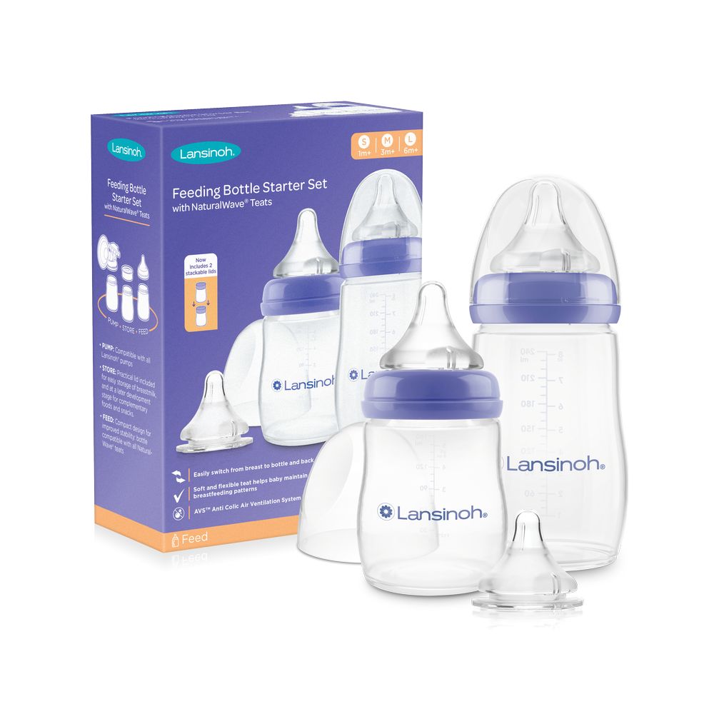 Lansinoh - Feeding Bottle Starter Kit - 6 Pcs